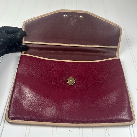 Christian Dior Burgundy Leather Clutch - Picture 6 of 9